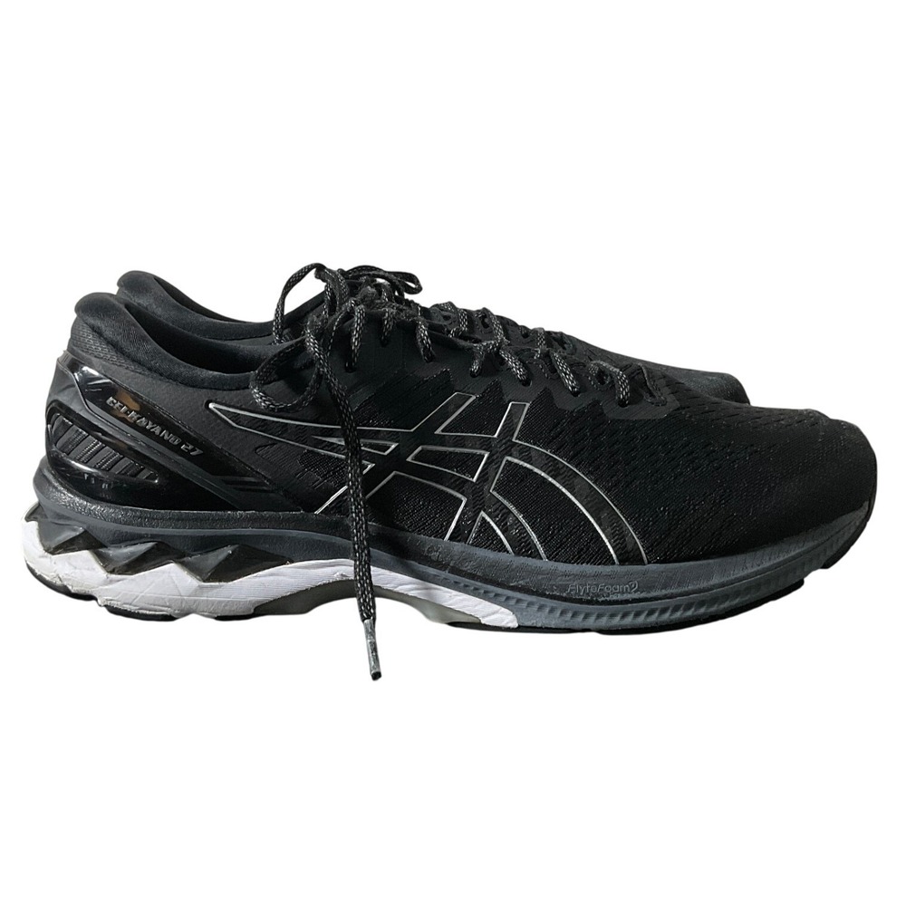 ASICS GEL-Kayano 27 Mens 14 Extra Wide 4E Black Running Shoes 1011A833